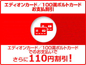 エディオンカード/100満ボルトカードお支払割引